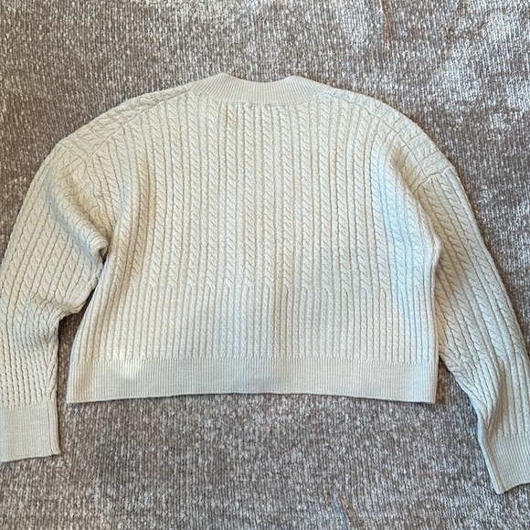 French Connection V-Neck Cable Knit Sweater - Picture 2 of 6